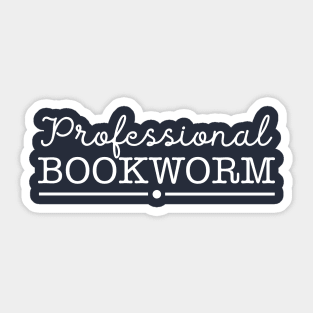 Professional Bookworm Sticker